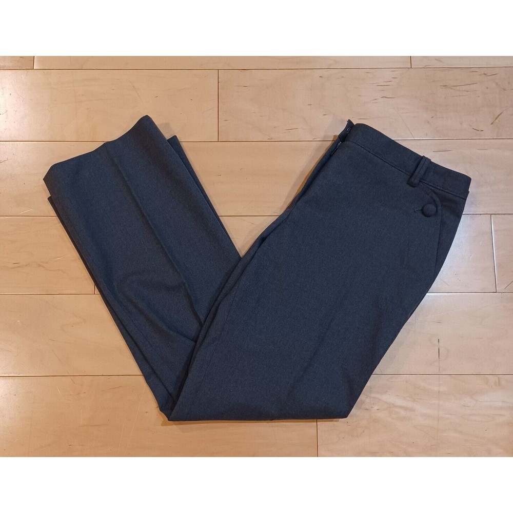 Tory Burch Grey Wool Blend Straight Leg Cropped Pants Size 6
